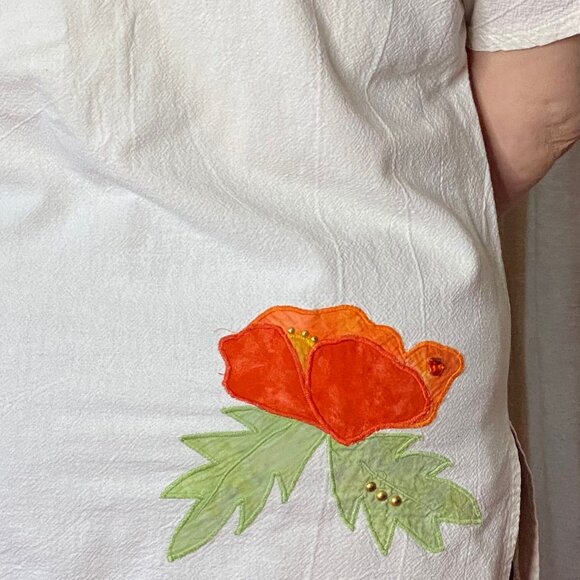 Summer Shirt White and Orange - Picture 2 of 4